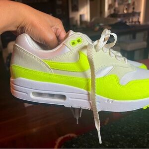 Nike Air Max 1 Sea Glass and Volt Sneakers